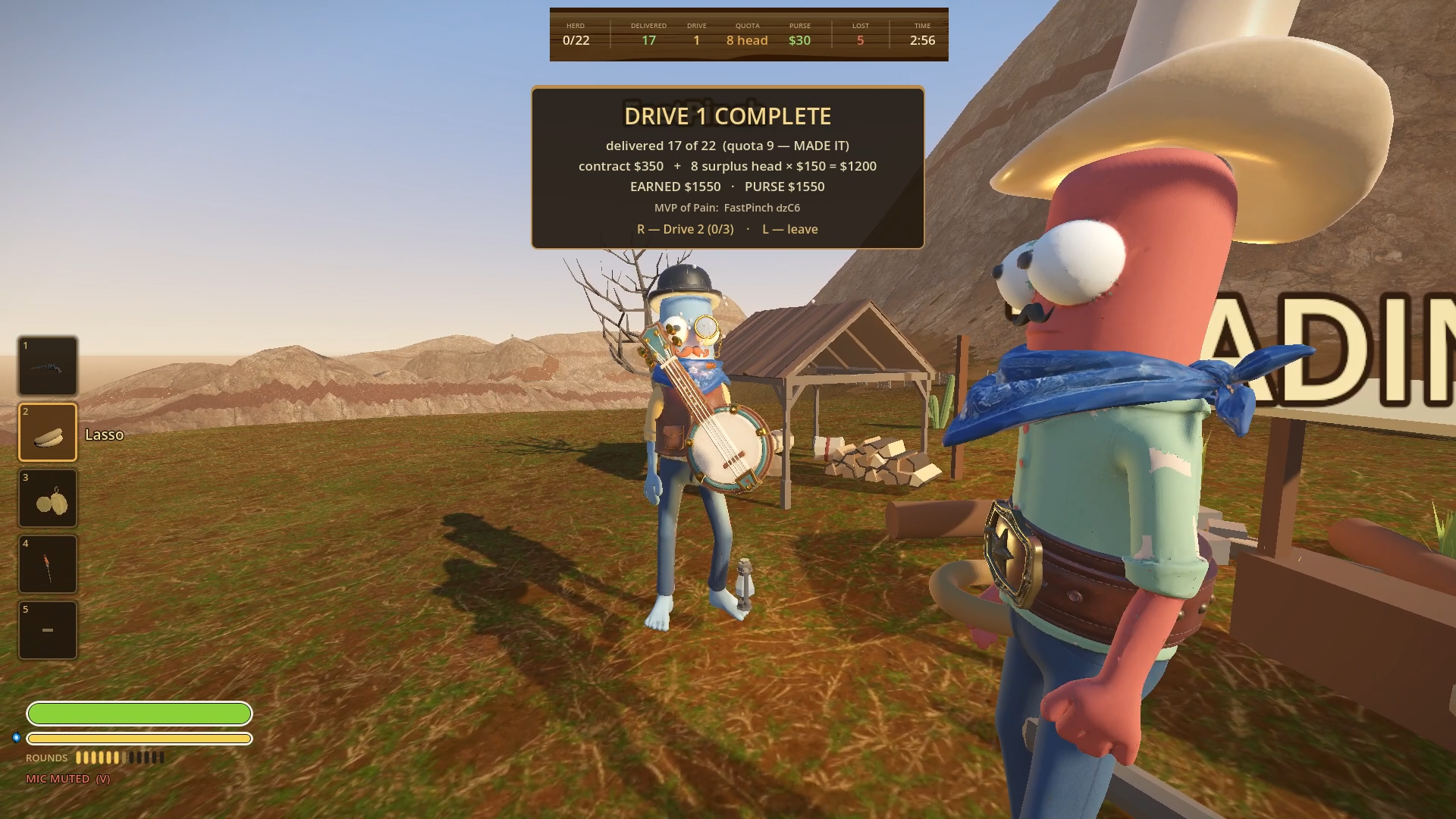 Players around a campfire with a banjo