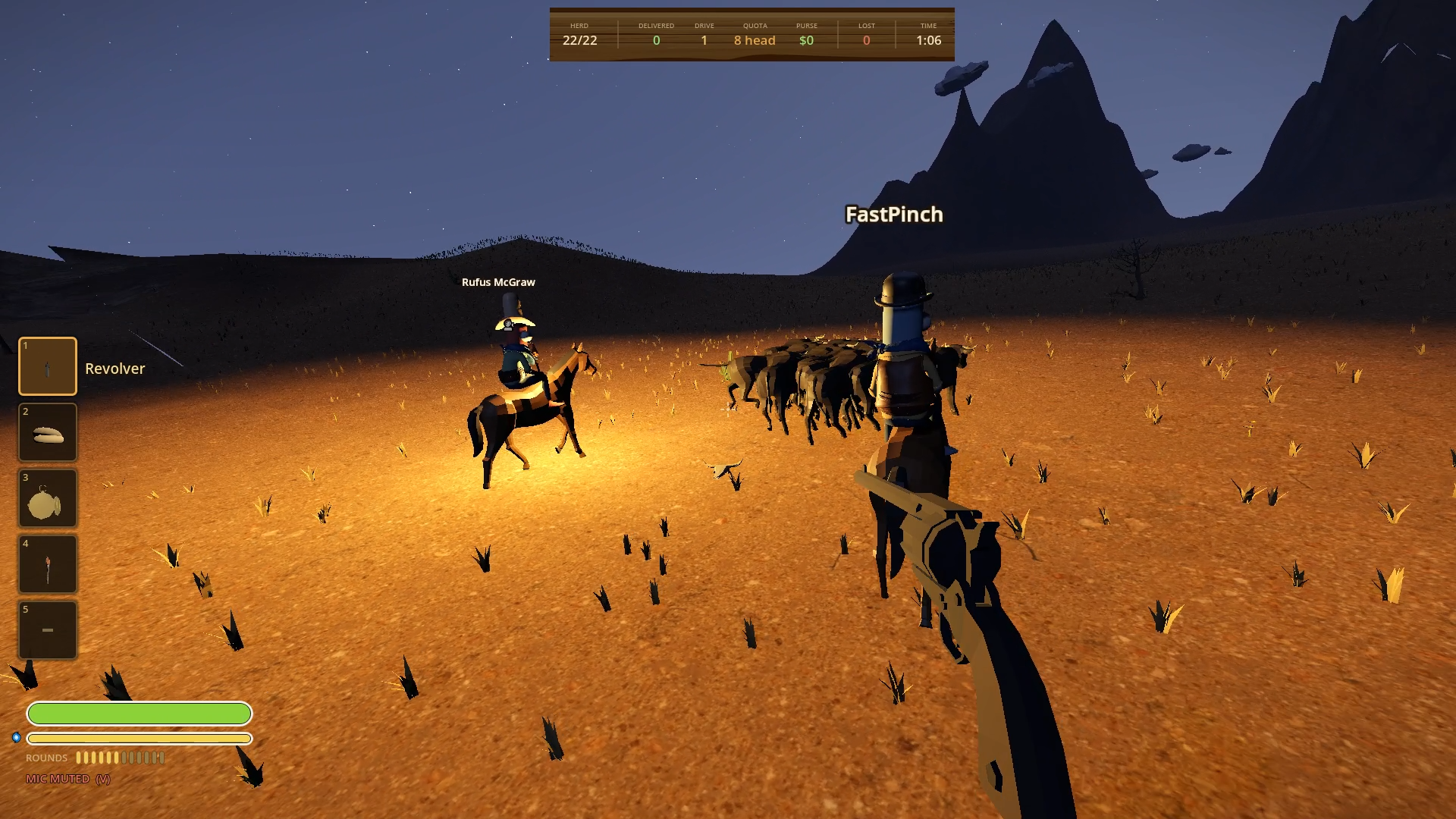 Moving the herd after dark